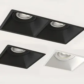 Square recessed lamp